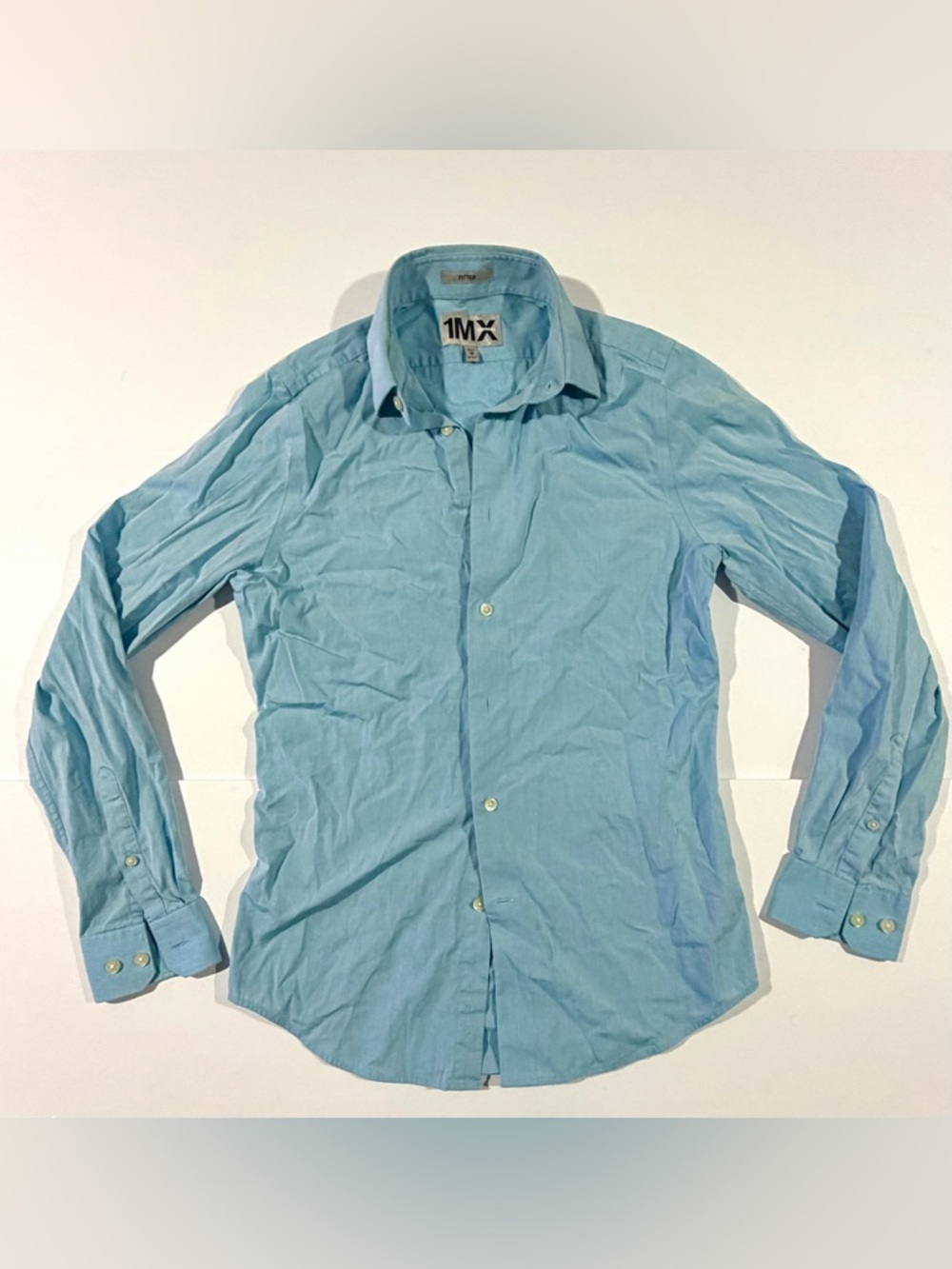 Express Men's Sky Blue Button-Down Dress Shirt